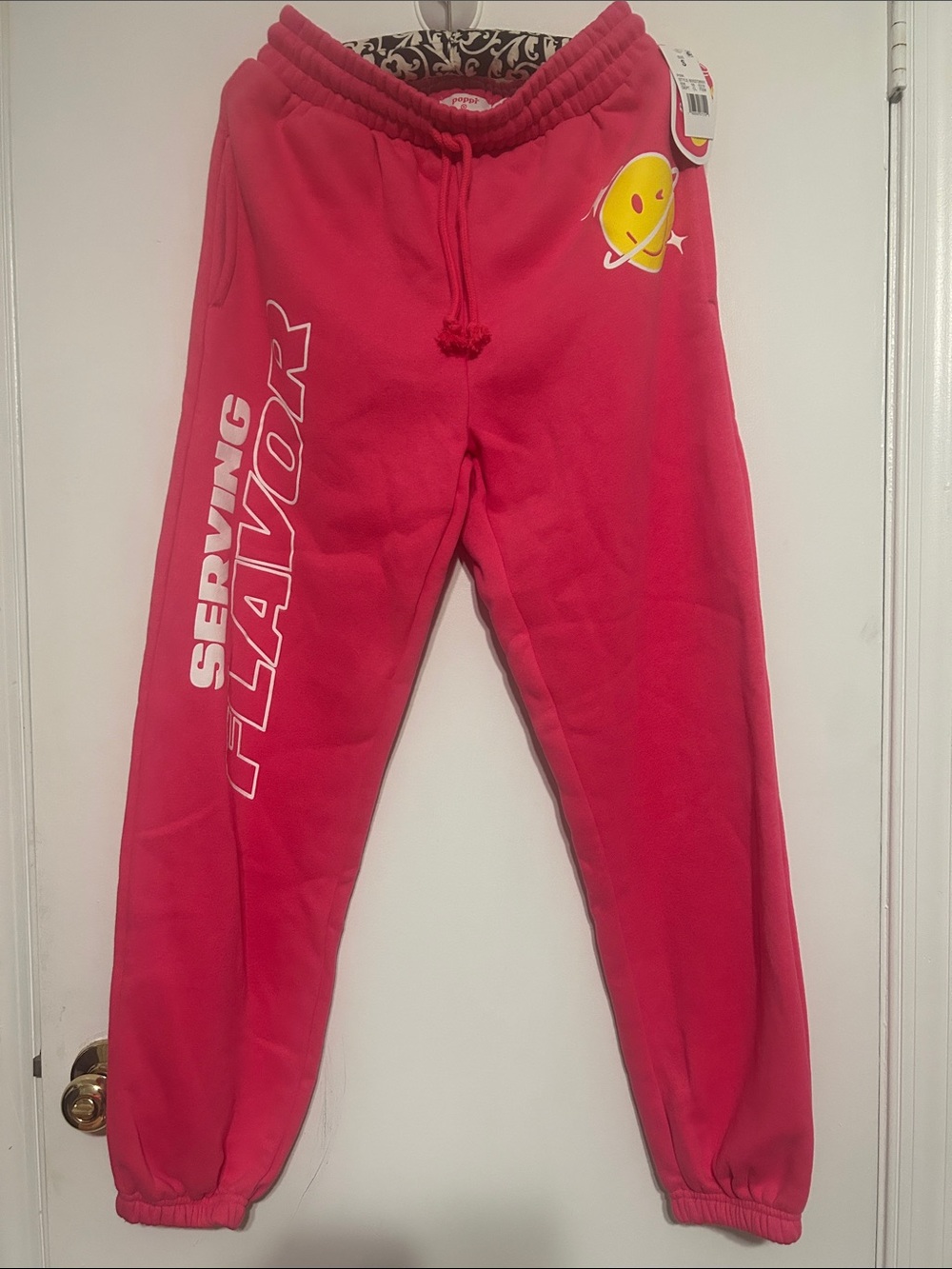 Pink Graphic Jogger Sweatpants with Serving Flavor Print - Picture 4 of 6